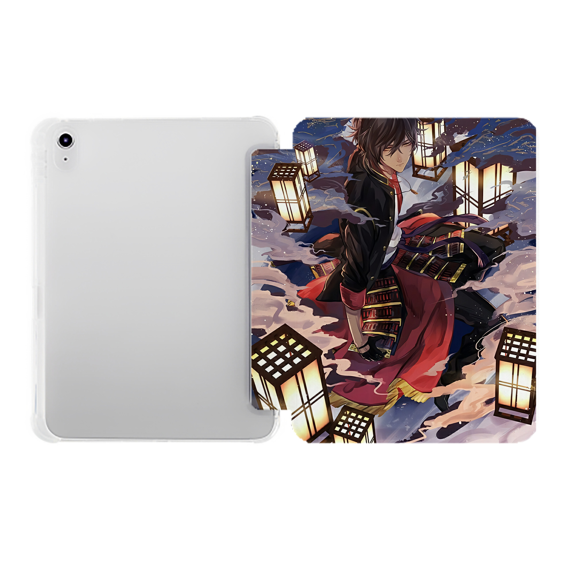 （画像用） 刀剣乱舞 Touken Ranbu IPad ケース ペン収納付き 三つ折りスタンド PUレザー×シリコン 対応機種9.5/10.5/10.9インチ